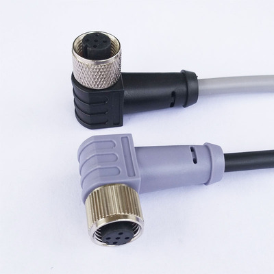 M12连接器5芯弯头